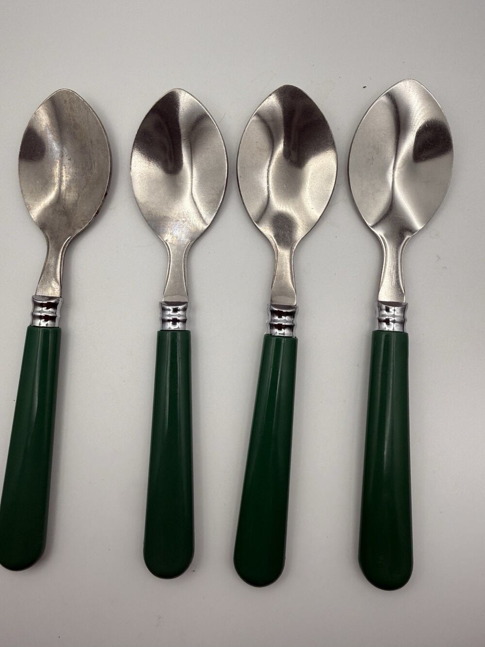 Gibson Sensations Forest Green Plastic Handle Teaspoons Set of 4 Replacement